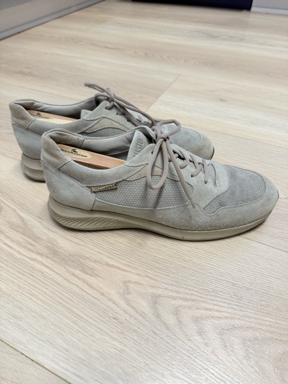 Mephisto Davis Suede and Mesh Lace-Up walking Sneakers Men’s Size 10